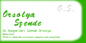 orsolya szende business card